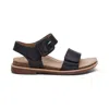 Aetrex Claire Quarter Strap Sandal In Black In Black