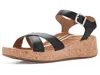 Aetrex Flora Adjustable Platform Sandals In Black