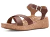 Aetrex Flora Adjustable Platform Sandals In Brown