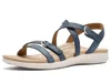 Aetrex Hadley Adjustable Quarter Strap Sandals In Blue
