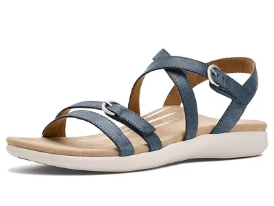 Aetrex Hadley Adjustable Quarter Strap Sandals In Blue