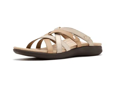Aetrex Kasey Adjustable Slide Sandals In White