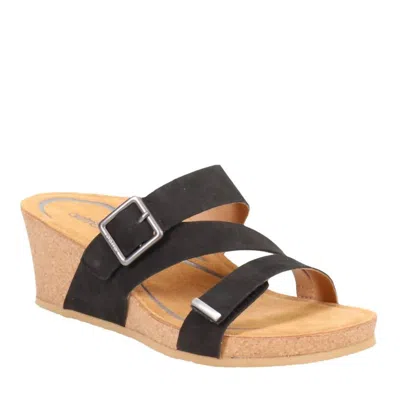 Aetrex Kimmy Wedge Sandal In Black