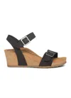 Aetrex Lexa Womens Leather Slingback Ankle Strap In Black