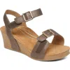 Aetrex Lexa Wedge Sandal In Brown