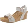 Aetrex Lexa Wedge Sandal In White