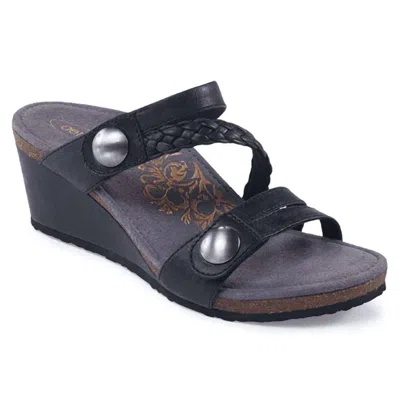 Aetrex Lydia In Stone In Black