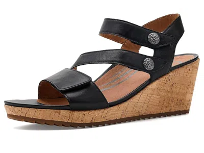 Aetrex Madelyn Wedge Sandal In Black