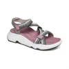 Aetrex Marz Adjustable Sport Sandal In Grey In Grey