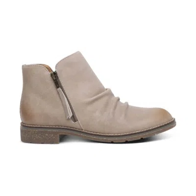 Aetrex Mila Low Boot In Taupe In Grey