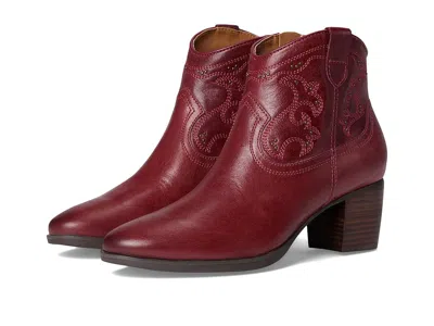 Aetrex Reagan Western Heeled Boots In Red