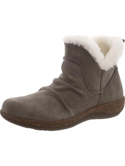 Aetrex Remi Womens Leather Winter Mid-calf Boots In Grey