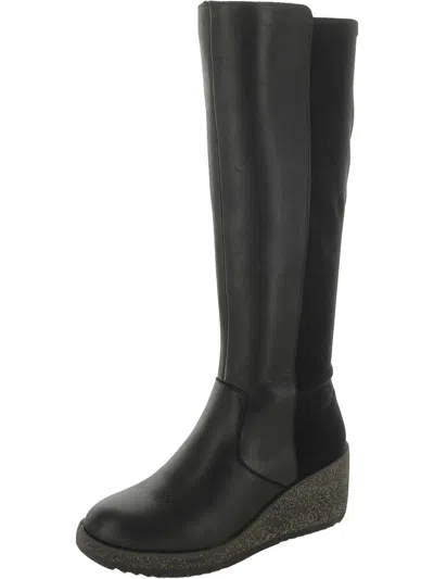 Aetrex Rose Womens Leather Comfort Knee-high Boots In Black