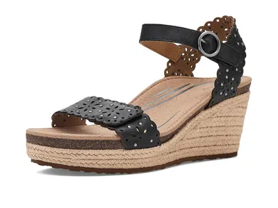 Aetrex Sydney Wedge Sandal Women's Sandals Black Cutout: Eu 38 (us Women's 7.5-8) M (b)