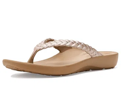 Aetrex Vicki Thong Sandal Women's Sandals Champagne Gloss: Eu 39 (us Women's 8.5) M (b) In Gold