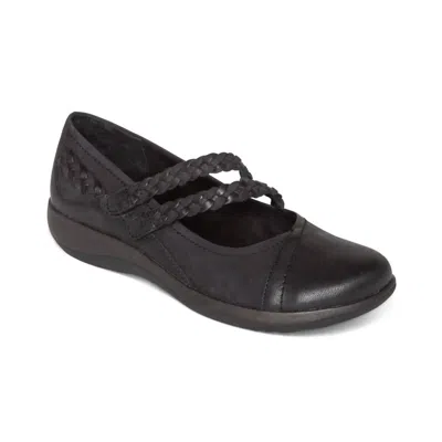 Aetrex Women's Annie Mary Jane Shoes In Black