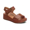 Aetrex Women Ariel Wedge Sandal In Dark Brown In Brown