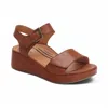 Aetrex Women Ariel Wedge Sandal In Dark Brown In Brown