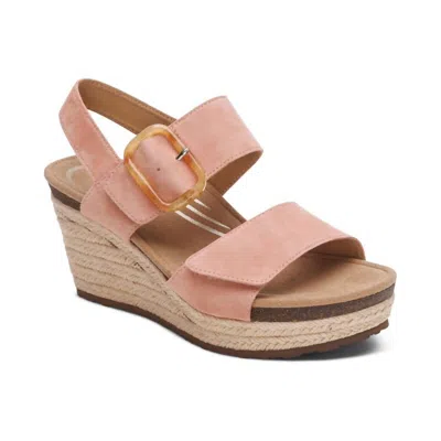 Aetrex Women's Ashley Arch Support Wedge In Rose