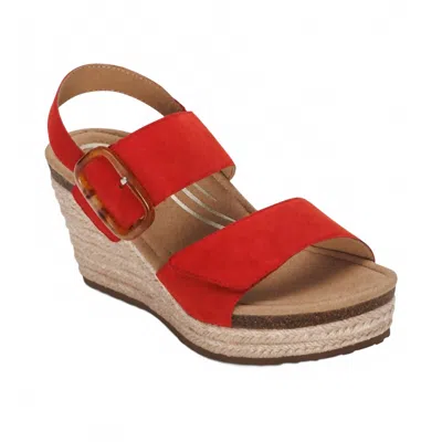 Aetrex Women's Ashley Wedge In Poppy In Red