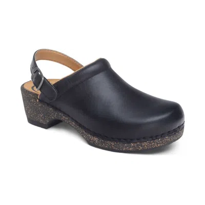 Aetrex Women's Beckie Cork Clog In Black