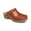 Aetrex Women's Beckie Cork Clog In Cognac In Green