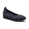 Aetrex Women Brianna Ballet Flat Slip-on Shoe In Navy In Blue