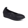 Aetrex Women's Brianna Slip-on Ballet Flat In Black In Black