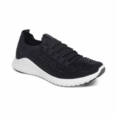 Aetrex Women's Carly Sparkle Sneaker In Black