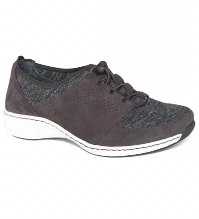 Aetrex Women's Casey Bungee Sneaker In Charcoal In Pink