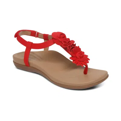 Aetrex Women's Charli Thong Sandals In Red
