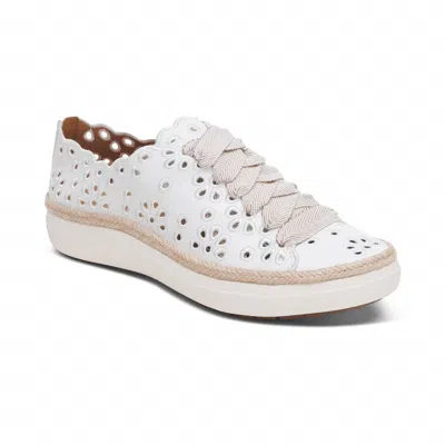 Aetrex Women's Charlotte Eyelet Lace Up In White In Multi