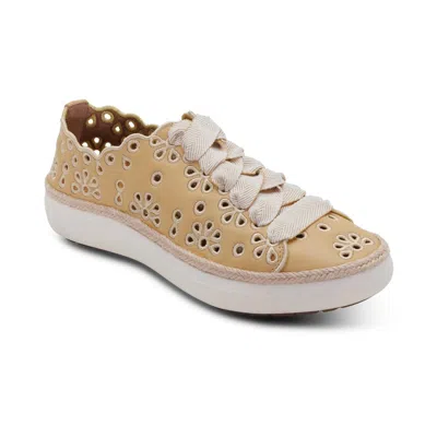 Aetrex Women's Charlotte Sneaker In Butter In Brown