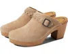 Aetrex Women's Corey Buckle Strap Detail Open Heels In Olive In Green