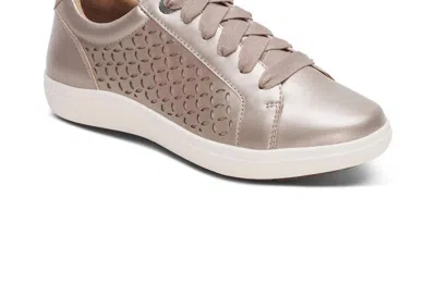 Aetrex Women's Courtney Cutout Sneaker In Gold