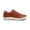 Aetrex Women Courtney Lace-up Sneakers In Cognac In Green