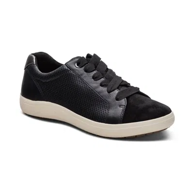 Aetrex Women's Courtney Lace-up Sneaker In Black In Multi