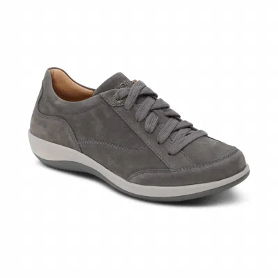 Aetrex Women's Dahlia Lace-up Oxford Shoes In Charcoal In Gray