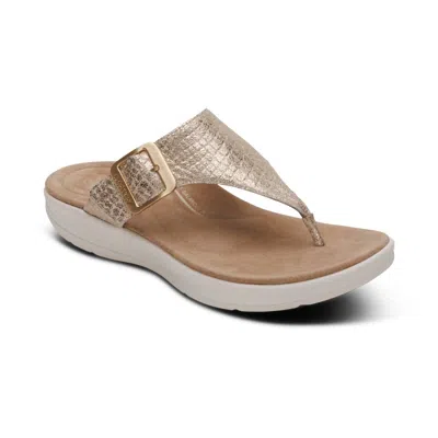 Aetrex Women's Donna Sandal In Champagne In Multi