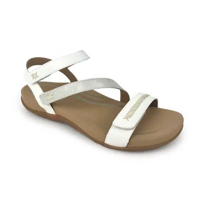 Aetrex Women's Gabby Quarter Strap Sandal In Off White