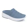 Aetrex Women's Harley Slip-on Slide Sneaker In Storm Blue In Blue