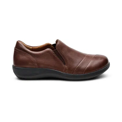 Aetrex Women's Helena Arch Support Slip On Shoes In Brown