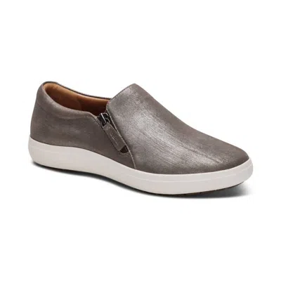 Aetrex Women Jenna Slip-on Sneakers In Brushed Silver