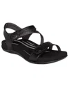 Aetrex Women's Jess Adjustable Sandals In Black In Black
