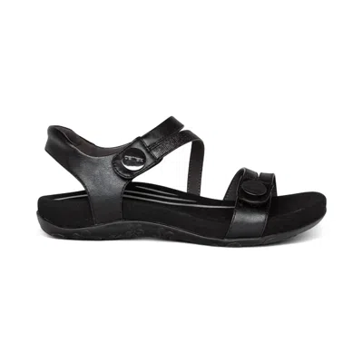 Aetrex Women's Jess Sandal In Black In Multi