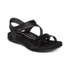 Aetrex Women's Jess Adjustable Sandals In Black In Black