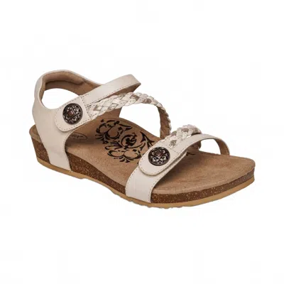 Aetrex Women Jillian Braided Sandal In Ivory In Multi