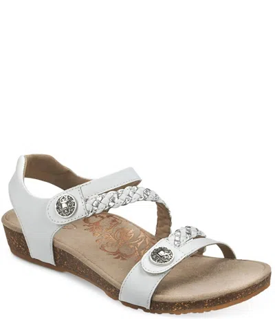 Aetrex Women Jillian Braided Sandal In White