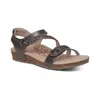 Aetrex Women's Jillian Sandal In Grey In Brown