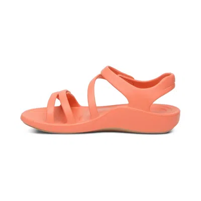 Aetrex Women's Jillian Sport Sandal In Coral In Orange